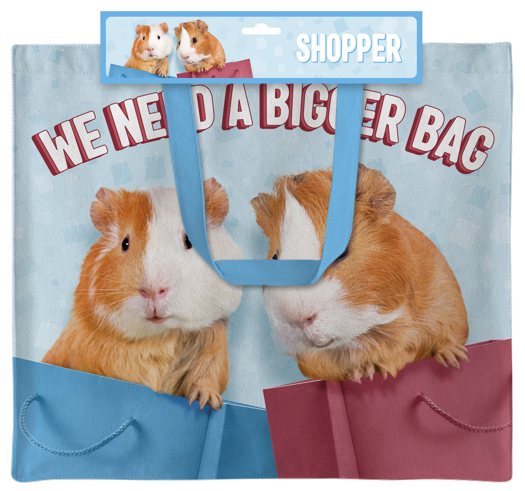 Plenty Gifts Canvas Tote Bag Bigger Guinea Pigs