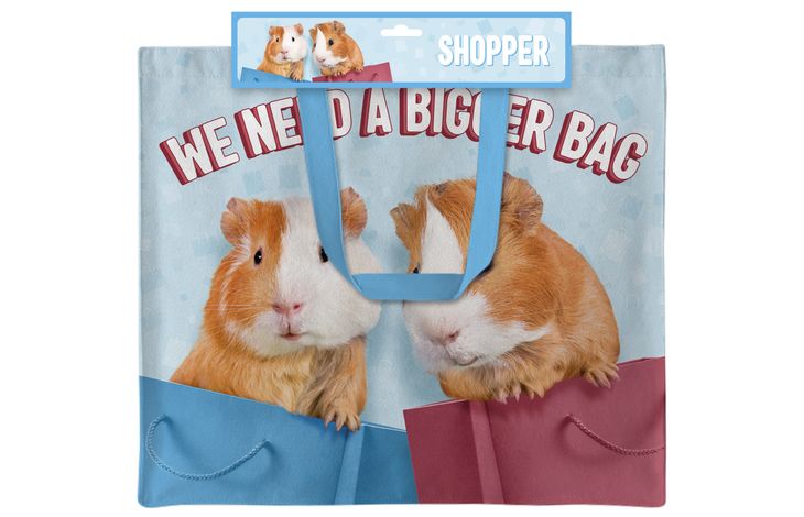 Plenty Gifts Canvas Tote Bag Bigger Guinea Pigs