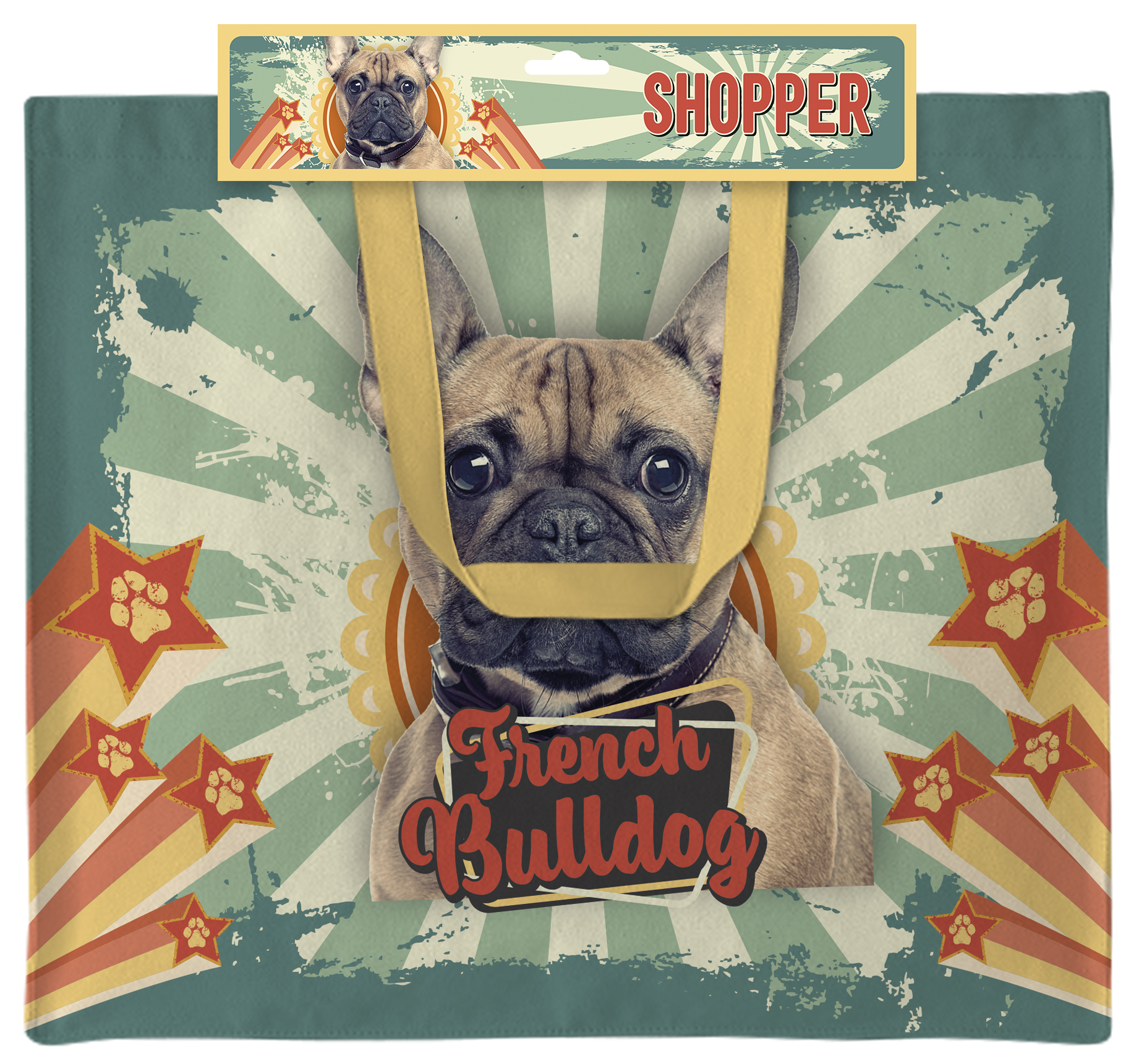 Plenty Gifts Canvas Tote Bag French Bulldog