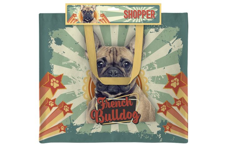 Plenty Gifts Canvas Tote Bag French Bulldog