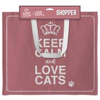 Plenty Gifts Canvas Tote Bag Keep Calm Love Cats