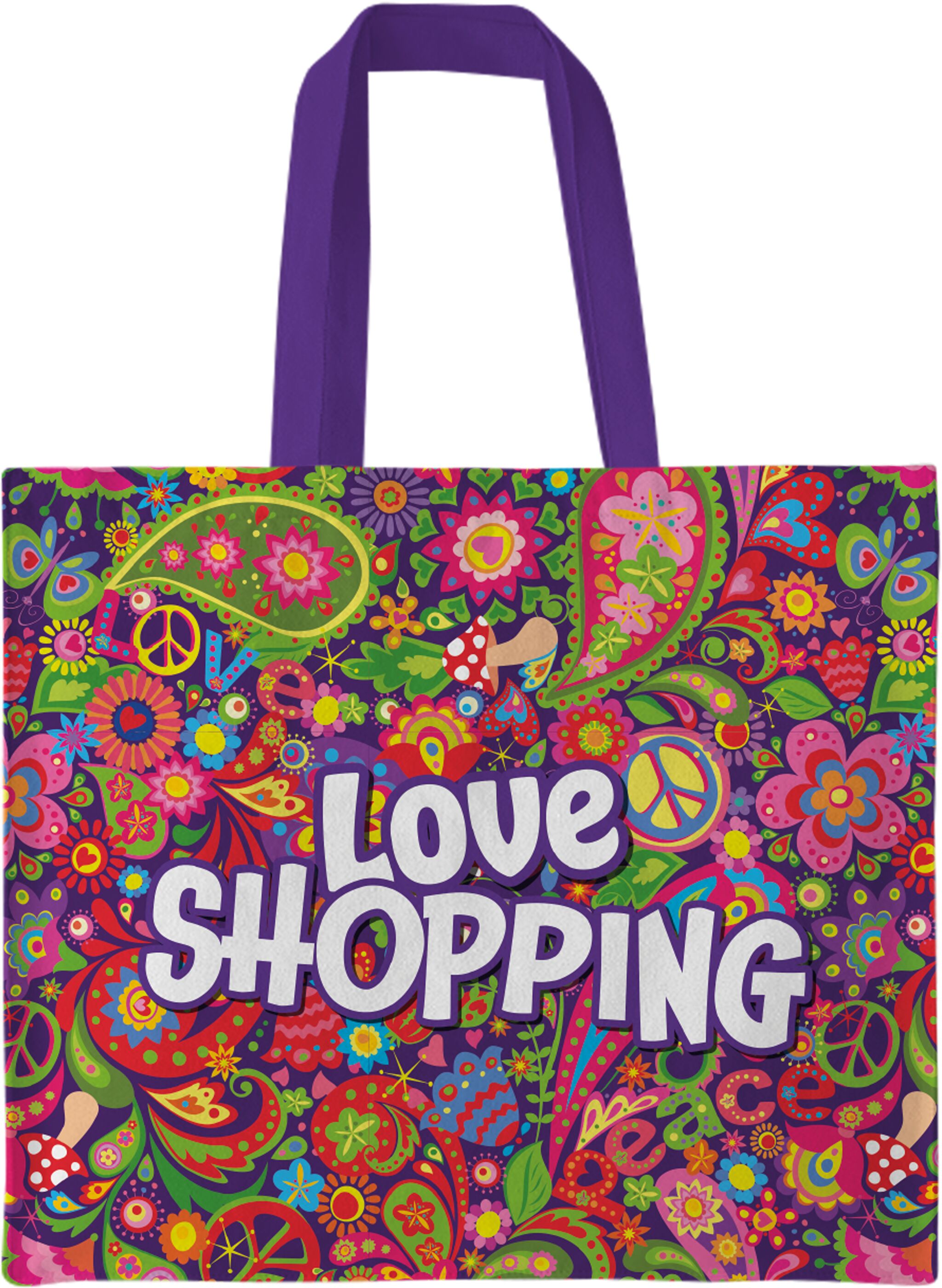 Plenty Gifts Canvas Tote Bag Love Shopping