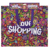 Plenty Gifts Canvas Tote Bag Love Shopping