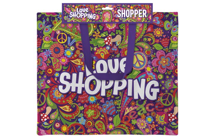Plenty Gifts Canvas Tote Bag Love Shopping