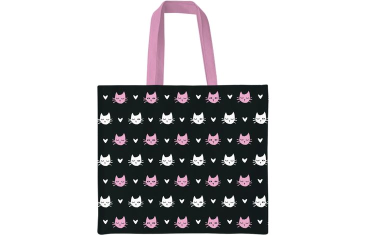 Plenty Gifts Canvas Tote Bag Cats & Love