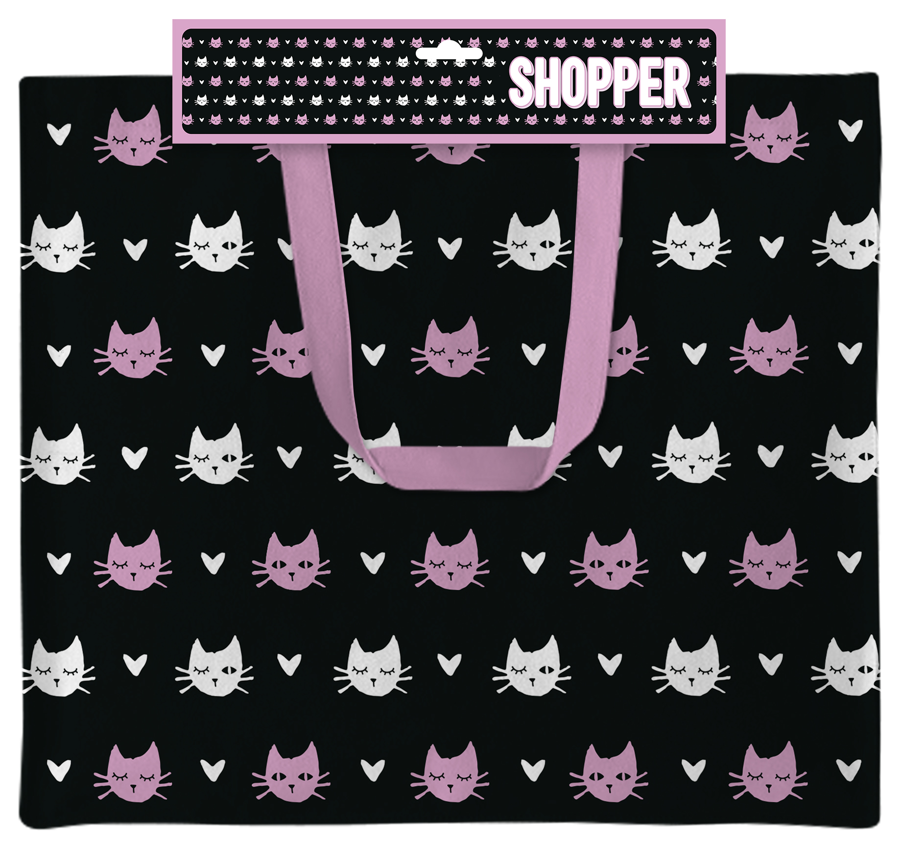 Plenty Gifts Canvas Tote Bag Cats & Love