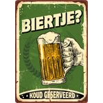Bord Blik Biertje (v)