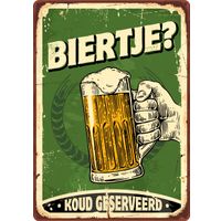 Plenty Gifts Bord Blik Biertje (v)