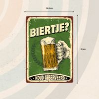 Plenty Gifts Bord Blik Biertje (v)