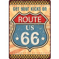 Plenty Gifts Sign Metal Route 66 (v)