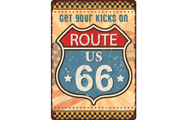 Plenty Gifts Sign Metal Route 66 (v)