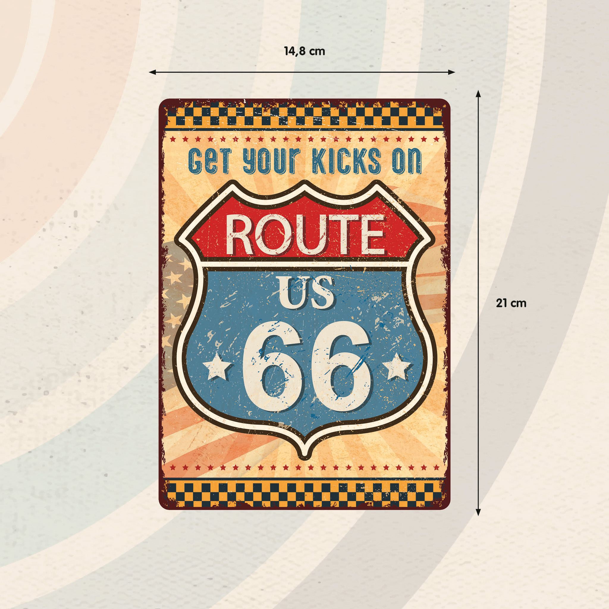 Plenty Gifts Sign Metal Route 66 (v)