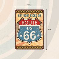 Plenty Gifts Sign Metal Route 66 (v)
