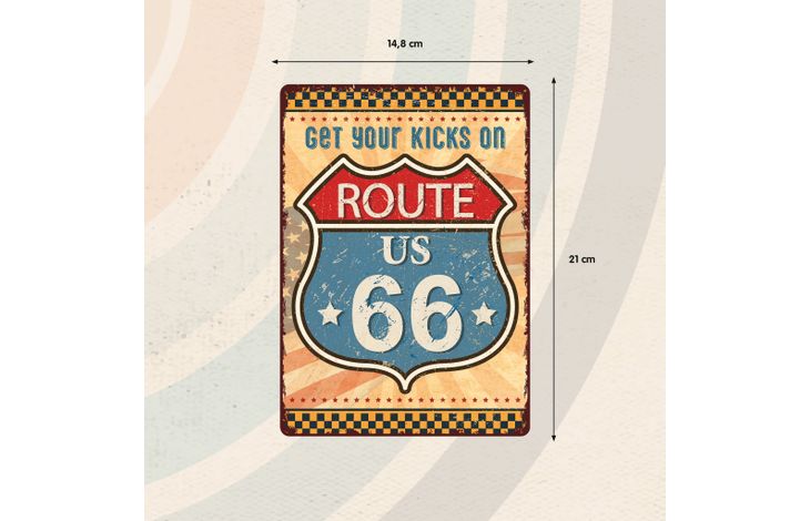 Plenty Gifts Sign Metal Route 66 (v)