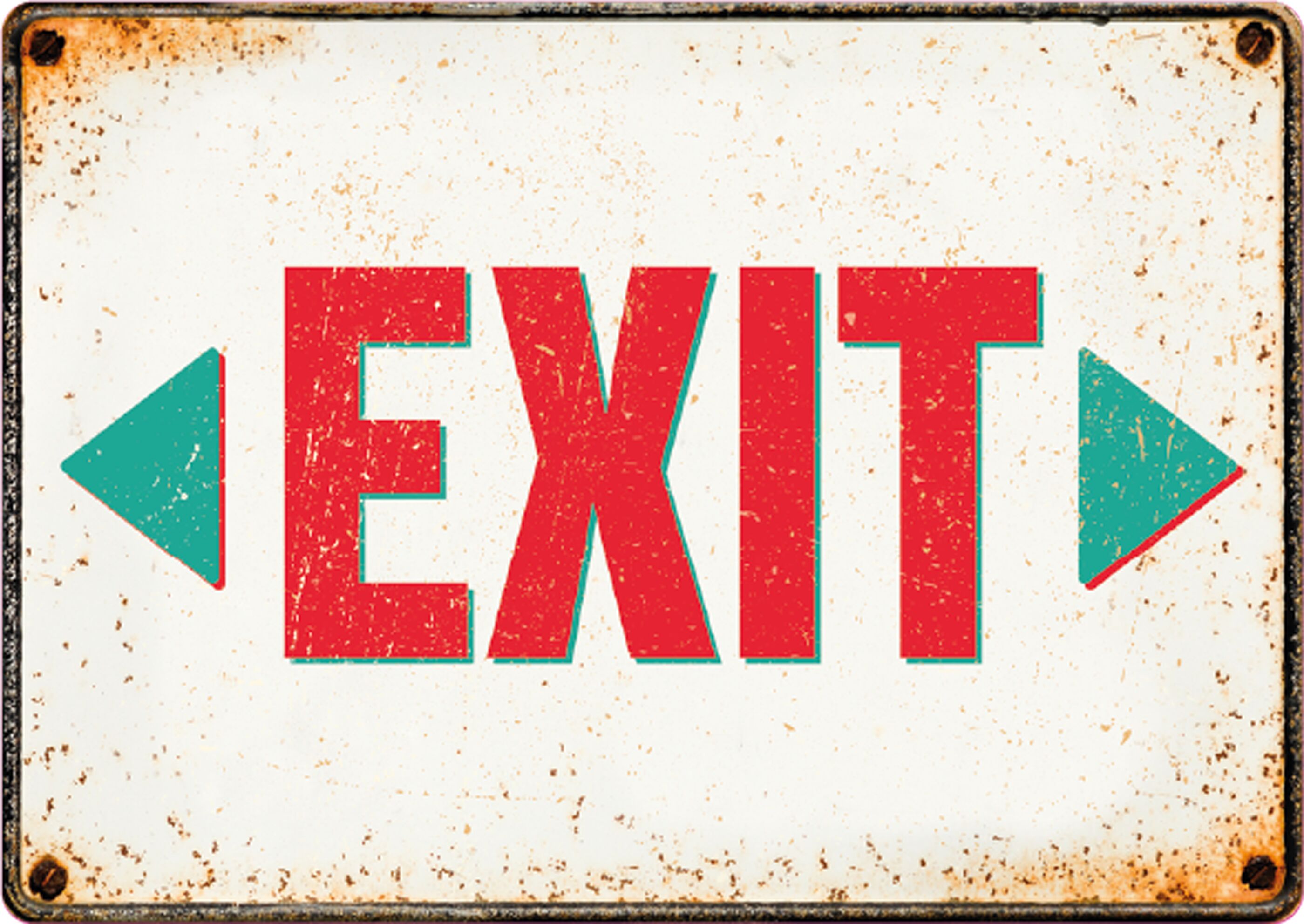 Plenty Gifts Sign Metal Exit (h)