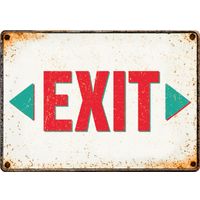 Plenty Gifts Sign Metal Exit (h)