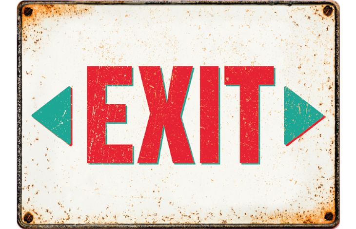 Plenty Gifts Sign Metal Exit (h)