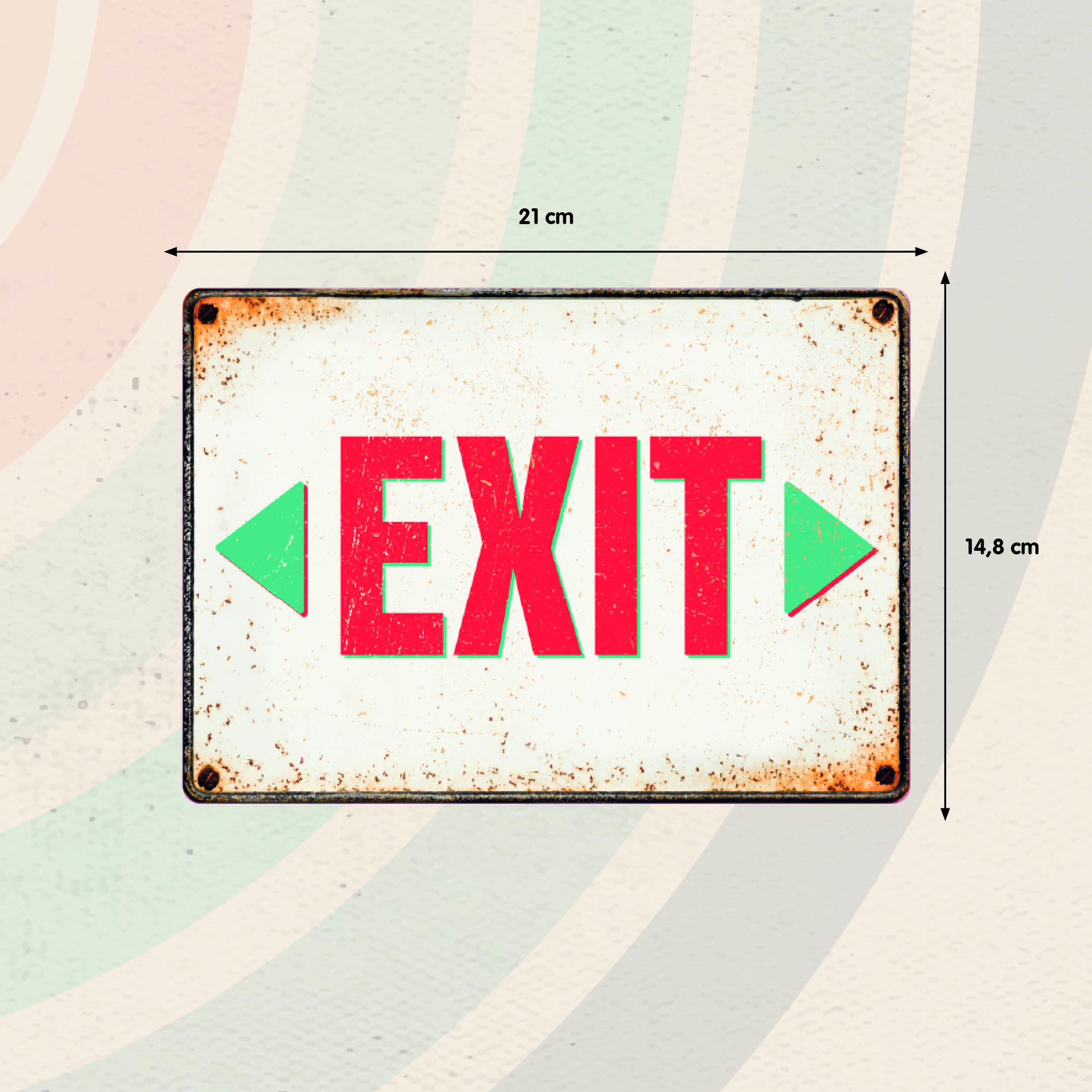 Plenty Gifts Sign Metal Exit (h)