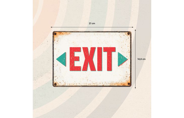 Plenty Gifts Sign Metal Exit (h)