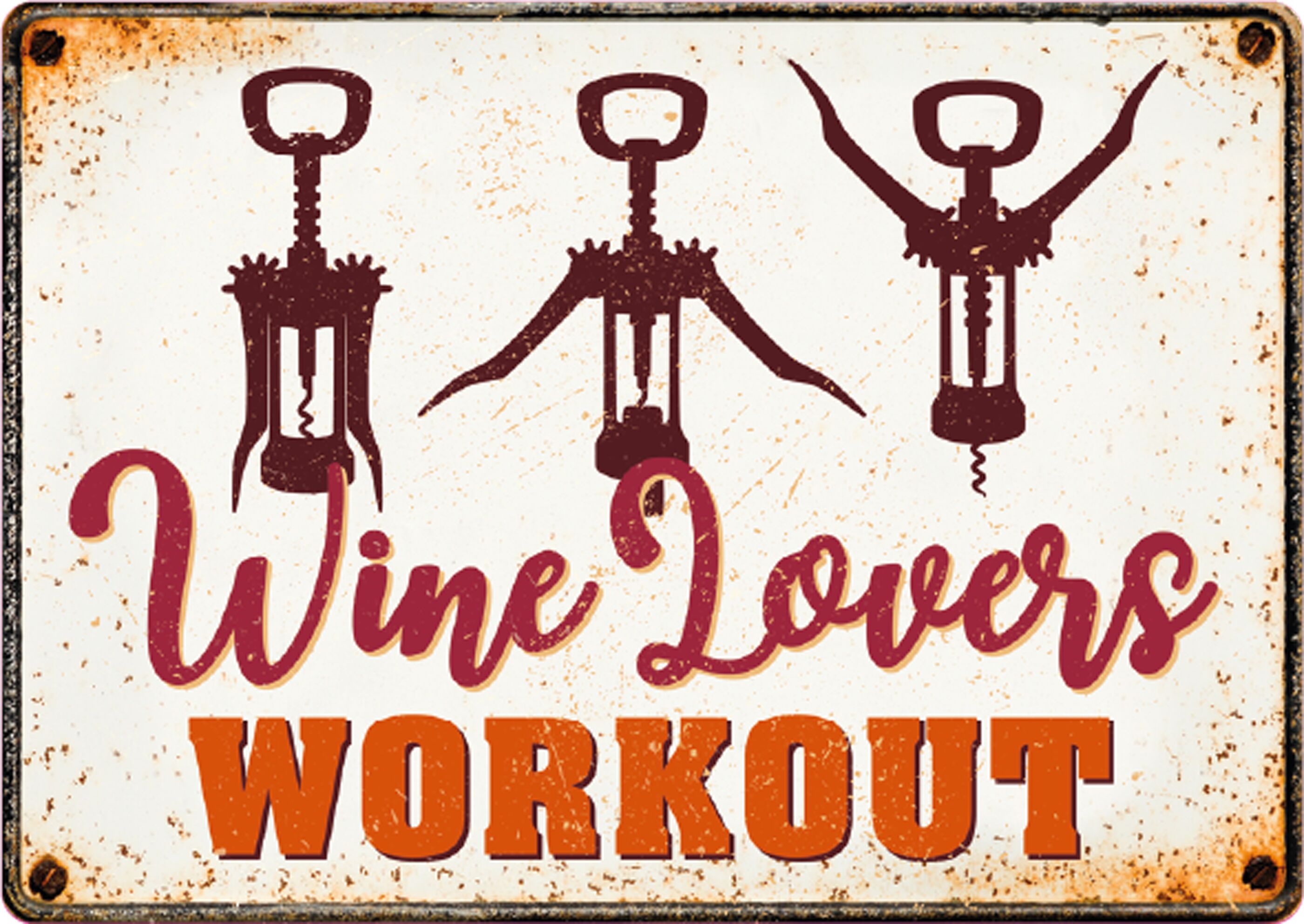 Plenty Gifts Sign Metal Wine Lovers (h)