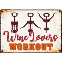 Plenty Gifts Sign Metal Wine Lovers (h)
