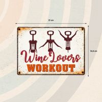 Plenty Gifts Sign Metal Wine Lovers (h)