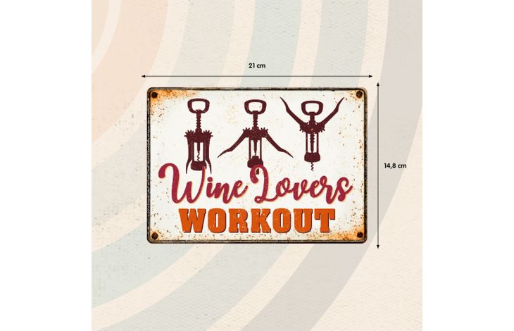 Plenty Gifts Sign Metal Wine Lovers (h)
