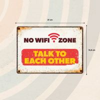 Plenty Gifts Sign Metal No Wifi (h)