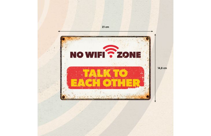 Plenty Gifts Sign Metal No Wifi (h)