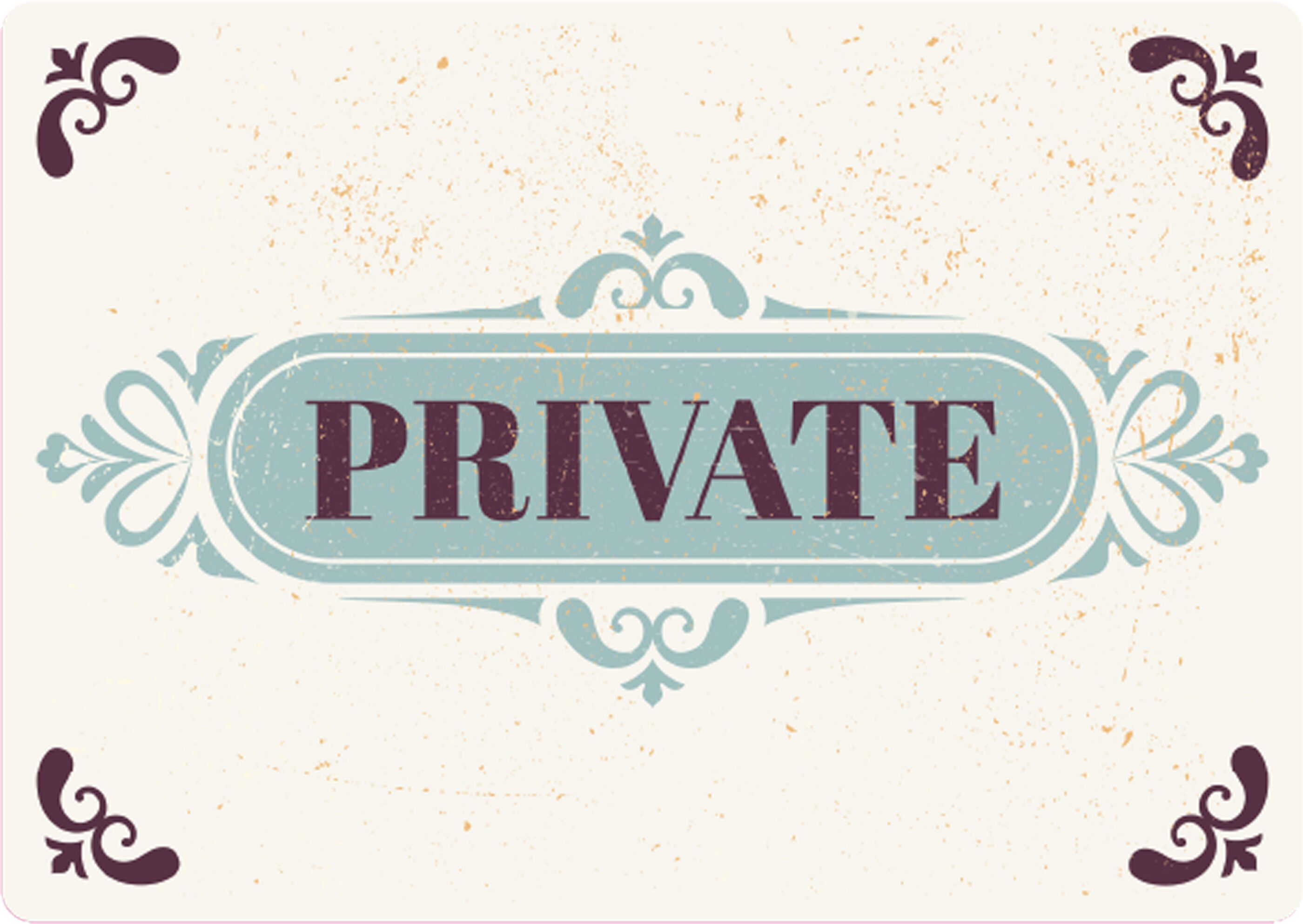 Plenty Gifts Sign Metal Private (h)