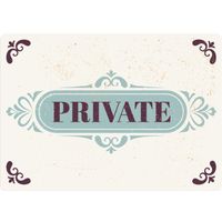 Plenty Gifts Sign Metal Private (h)