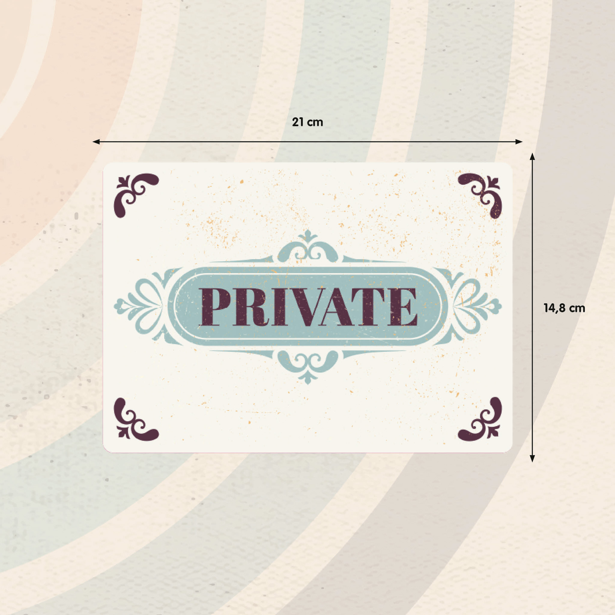 Plenty Gifts Sign Metal Private (h)