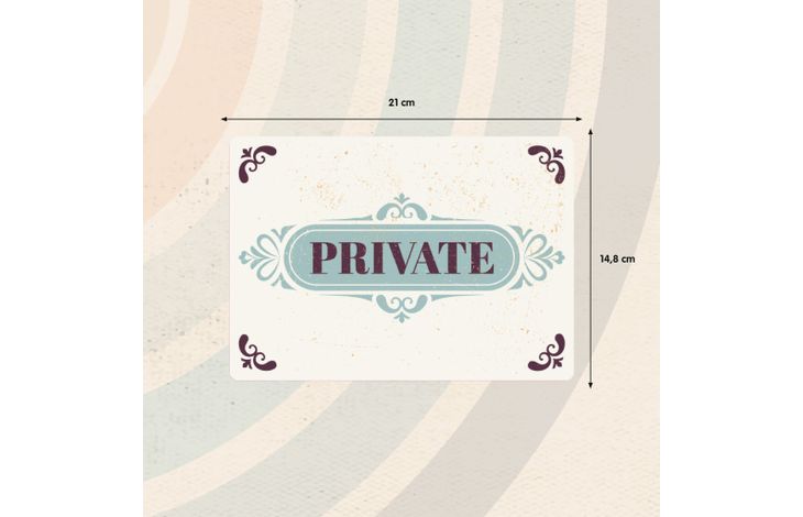 Plenty Gifts Sign Metal Private (h)