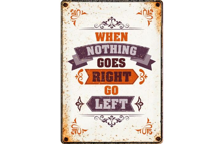 Plenty Gifts Sign Metal Go Left (v)