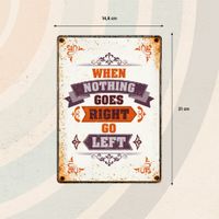 Plenty Gifts Sign Metal Go Left (v)