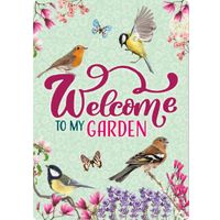 Plenty Gifts Sign Metal Welcome to my Garden Green (v)