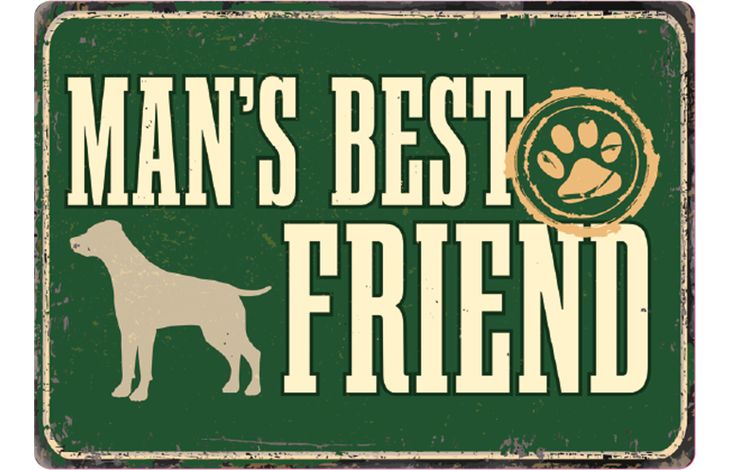 Plenty Gifts Sign Metal Man's Best Friend (h)