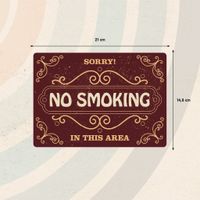 Plenty Gifts Sign Metal No Smoking (h)