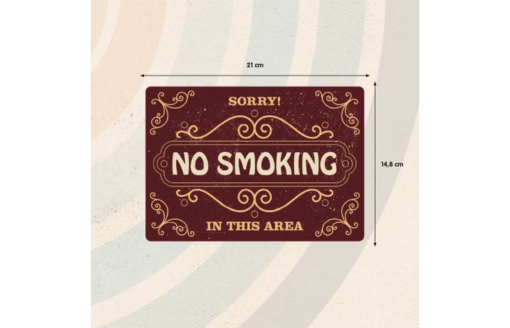 Plenty Gifts Sign Metal No Smoking (h)