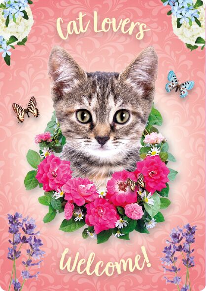 Plenty Gifts Bord blik Cat Lovers Welcome Rose (v)