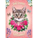 Bord blik Cat Lovers Welcome Rose (v)