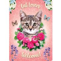 Plenty Gifts Bord blik Cat Lovers Welcome Rose (v)