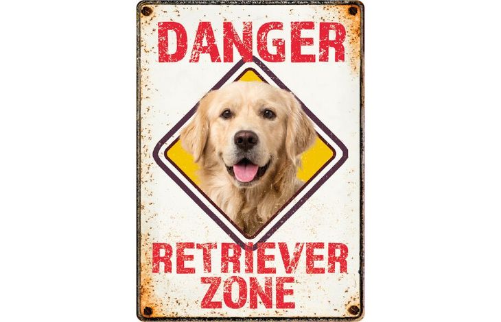 Plenty Gifts Sign Metal Retriever Zone Danger (v)