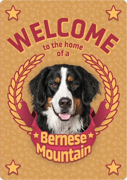 Plenty Gifts Sign Metal Welcome home Bernese (v)