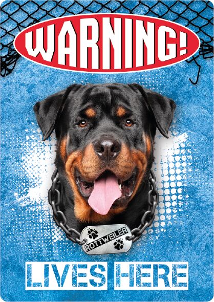 Plenty Gifts Sign Metal Rottweiler Warning (v)