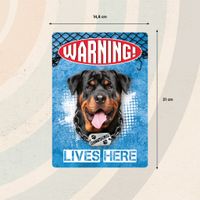 Plenty Gifts Sign Metal Rottweiler Warning (v)