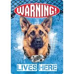 Bord blik German Shepherd Warning (v)