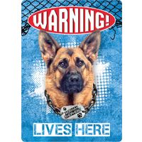 Plenty Gifts Bord blik German Shepherd Warning (v)