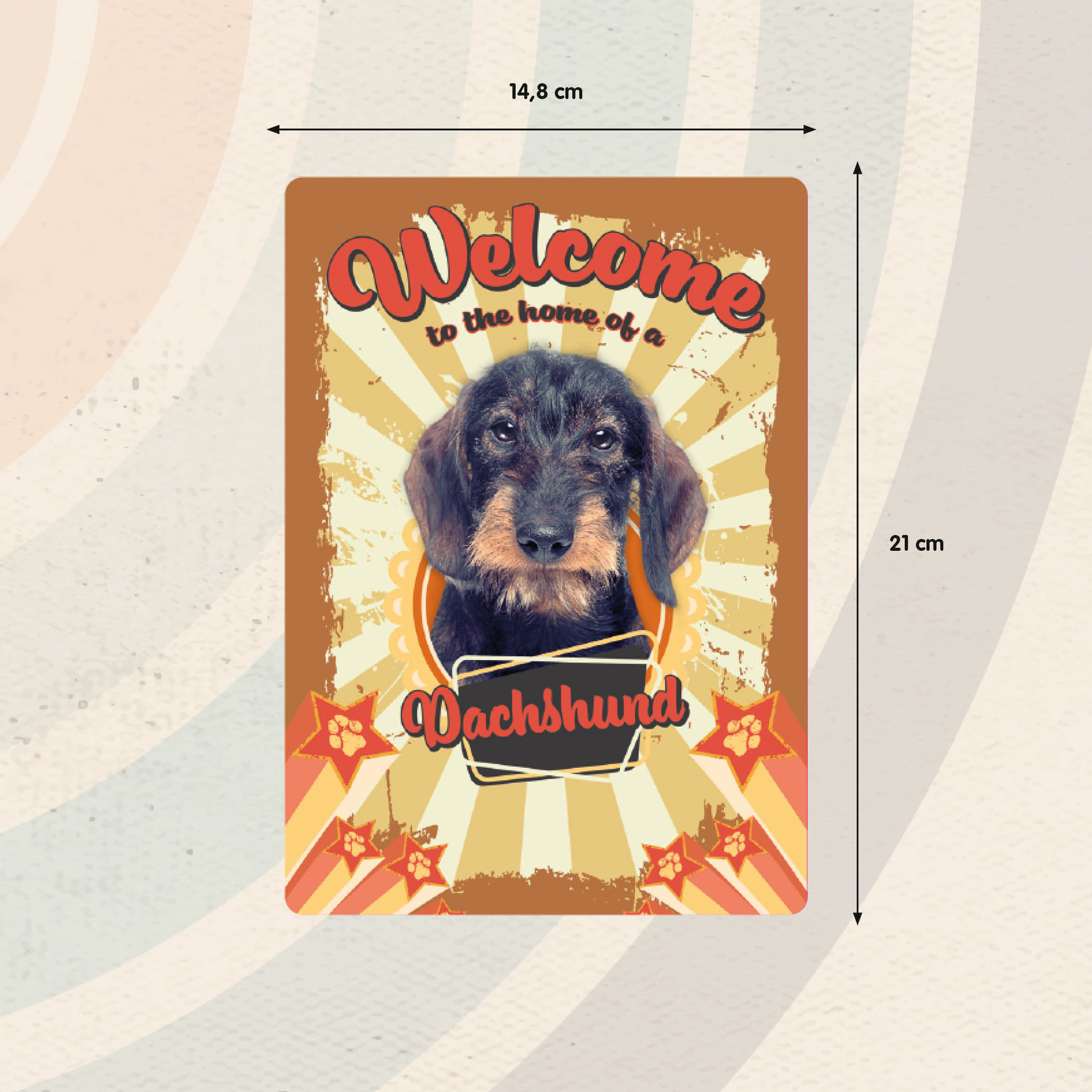 Plenty Gifts Sign Metal Welcome home Dachshund (v)