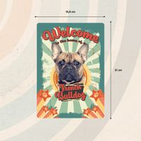 Plenty Gifts Bord blik Welcome home French Bulldog (v) EN